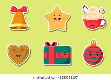 Set Collection of Christmas Sticker