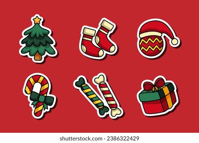 Set Collection of Christmas Sticker