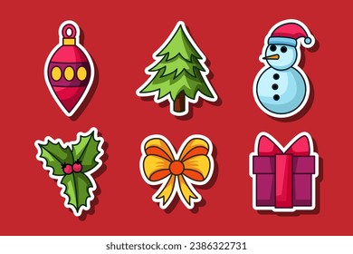 Set Collection of Christmas Sticker