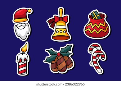Set Collection of Christmas Sticker