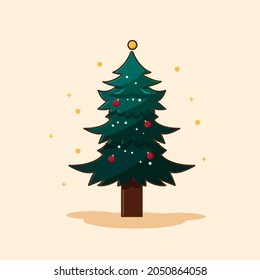 Colección de árboles de Navidad con diseño plano moderno. Puede utilizarse para
materiales impresos, volante, banner, tarjetas de visita.