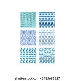 Set Collection of Cloud Pattern vector flat design, suitable for your design, banner, template, and etc