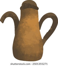 set collection of colorful teapot and kettle, vector illustration on white