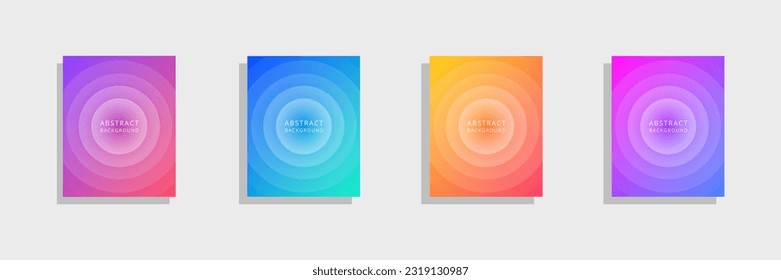 set collection of colorfull cover, ellipse waves abstract background