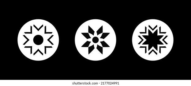 Set von Sammlung kreativem Symbol Design. Erforschung des geometrischen Formdesign-Elements. Vektorgrafik, 2022-2023