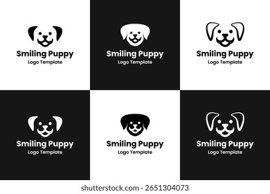 Set collection of cute pet logo design vector symbol illustration