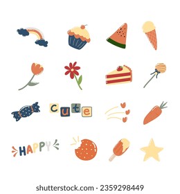 Set collection of Cute sticker