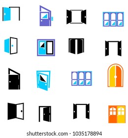 Set collection door logo