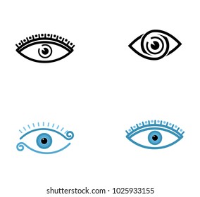 Set collection eyelashes logo