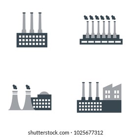 Set collection of factory logo