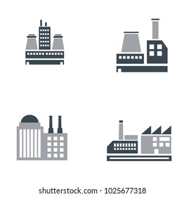 Set collection of factory logo
