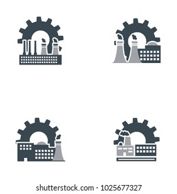 Set collection of factory logo
