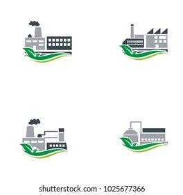 Set collection of factory logo