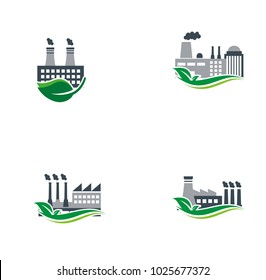 Set collection of factory logo