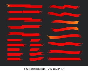 establecer la colección del Anuncio de cinta de la etiqueta en blanco de la llama del fuego para el texto y el diseño de la tipografía