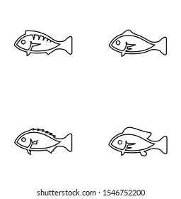set collection fish logo design