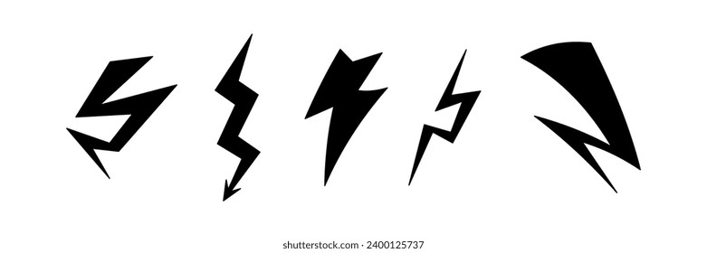 Set of Collection Five lightning Element