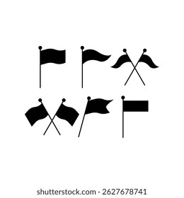 set collection flag icon vector design template