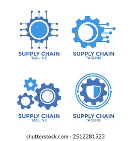 Set of Collection Gear Emblem Idea design for Industry and Technology Service