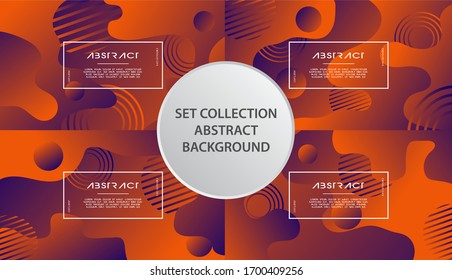 set collection geometric abstract vector background banner design
