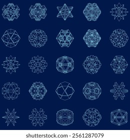 Set, collection geometric shapes. Trendy set with shapes different style, geometric abstract shapes. Modern style