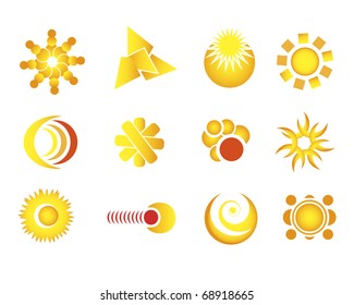 Set, collection of geometric vector design elements (mostly from circle). Very nice like icons or other website's elements.