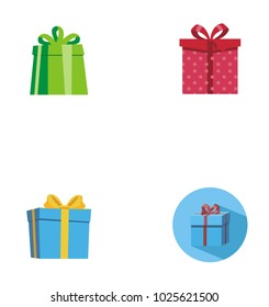 Set collection gift vector background