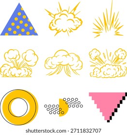 Conjunto de Formas Abstractas mínimas gráficas de Colección