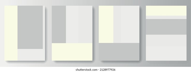 Colección de fondo geométrico gris pastel