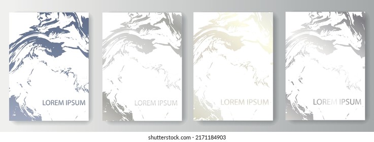 Set collection of gray silver backgrounds with abstract streaks