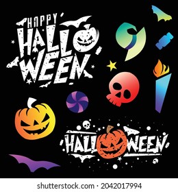 Set Collection Halloween Colorful design