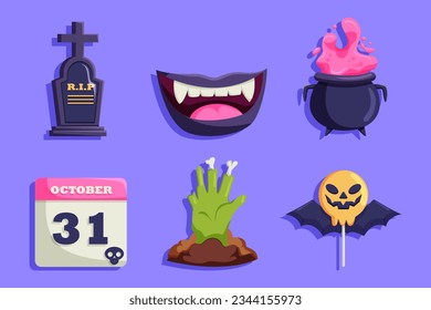 Set Collection of Halloween Element