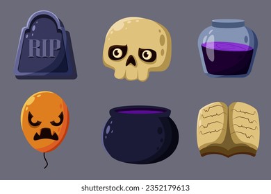 Set Collection of Halloween Element