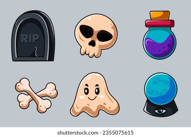 Set Collection of Halloween Element