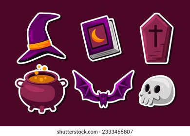 Set Collection of Halloween Sticker