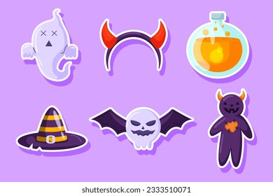 Set Collection of Halloween Sticker