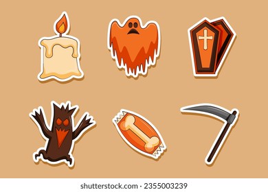 Set Collection of Halloween Sticker
