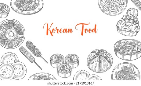 set collection with hand drawn sketch for background banner template poster