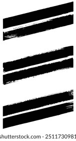 set collection of hand painted vector black brush stroke paint ink with rough grunge distressed style, artistic creative banner designs badge banner background.