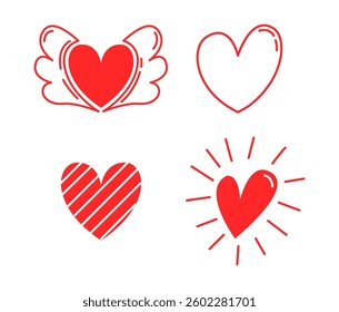 Set collection heart beautiful Pack