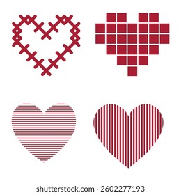 Set collection heart with color