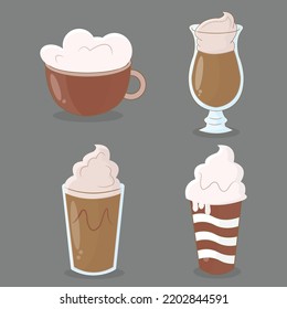 Set collection of ice cups