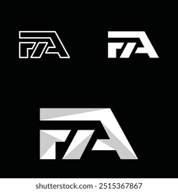 Set Collection Initial FA Modern Monogram Business Icon Creative Design Template Logo