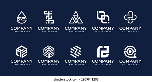 Set of collection initial letter Z logo template. icons for business of fashion, sport, automotive, technology digital.