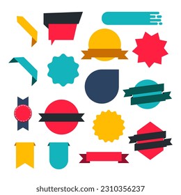 set colección de etiquetas de etiqueta listbon plantilla de elemento para producto de promoción de descuento