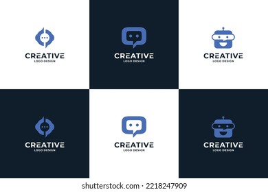 Conjunto de letras de colección O combinadas con el diseño del logotipo de bot.