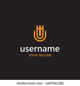 colección set de letra u logotipo moderno