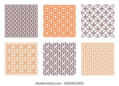 Set, collection of line geometric shapes pattern. Trendy set with shapes different style. Bauhaus, futuristic, memphis. set of black bauhaus shapes, geometric abstract shapes. Modern seamless element
