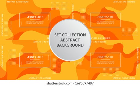 set collection liquid color background banner design. dynamic textured geometric elements design with dots decoration. can be used on posters,banner,web and any more