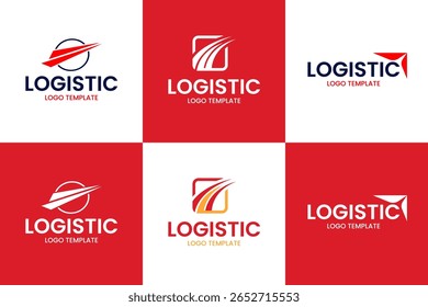 Set collection of logistic logo design template vector illustration